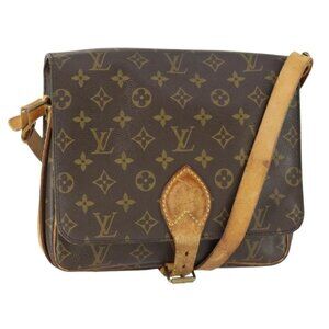 Authentic LOUIS VUITTON Monogram Cartouchiere GM Shoulder Bag M51252 LV